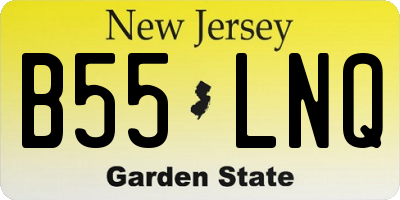 NJ license plate B55LNQ
