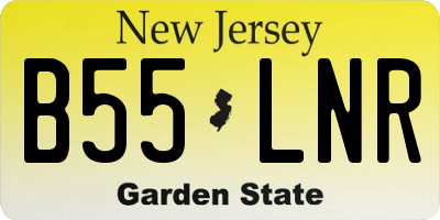 NJ license plate B55LNR