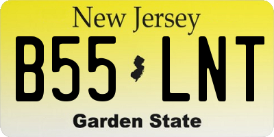 NJ license plate B55LNT