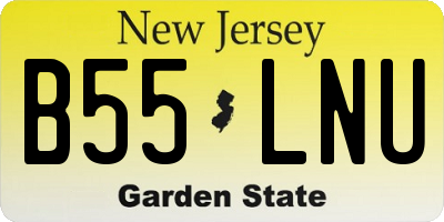 NJ license plate B55LNU