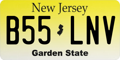 NJ license plate B55LNV