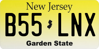 NJ license plate B55LNX
