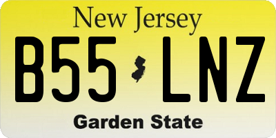 NJ license plate B55LNZ