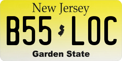 NJ license plate B55LOC