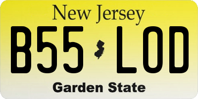 NJ license plate B55LOD
