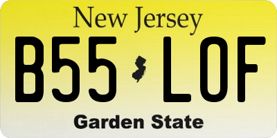 NJ license plate B55LOF