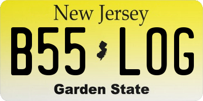 NJ license plate B55LOG