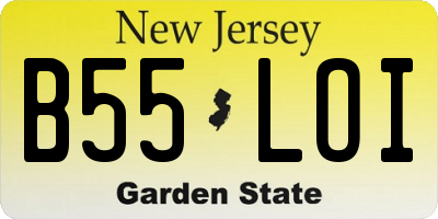 NJ license plate B55LOI
