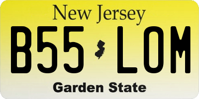 NJ license plate B55LOM