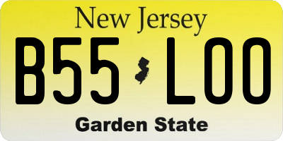 NJ license plate B55LOO