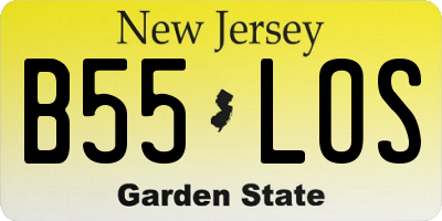 NJ license plate B55LOS