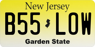 NJ license plate B55LOW