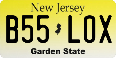 NJ license plate B55LOX