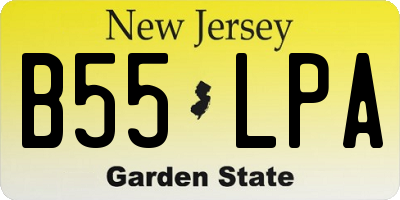 NJ license plate B55LPA