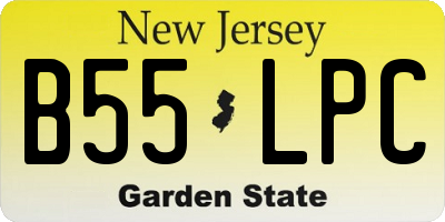 NJ license plate B55LPC
