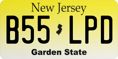 NJ license plate B55LPD