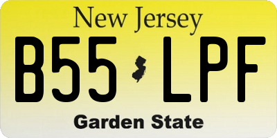 NJ license plate B55LPF