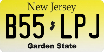 NJ license plate B55LPJ