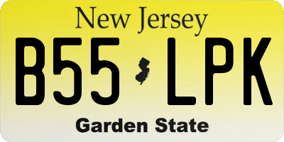 NJ license plate B55LPK