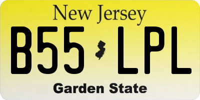NJ license plate B55LPL