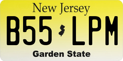 NJ license plate B55LPM