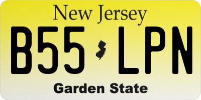 NJ license plate B55LPN