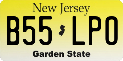 NJ license plate B55LPO