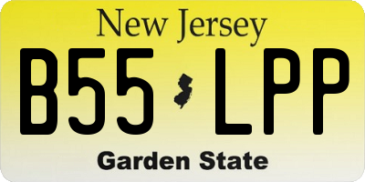 NJ license plate B55LPP