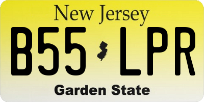 NJ license plate B55LPR