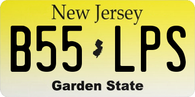 NJ license plate B55LPS