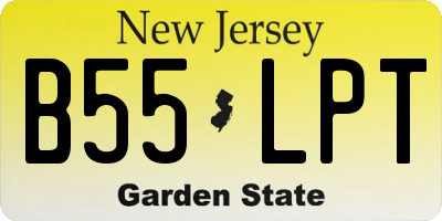 NJ license plate B55LPT
