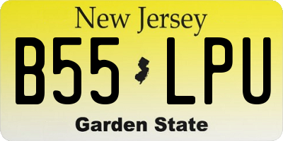 NJ license plate B55LPU