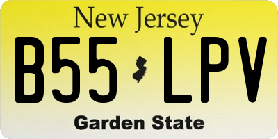 NJ license plate B55LPV