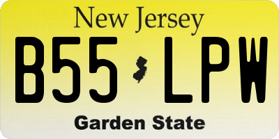 NJ license plate B55LPW