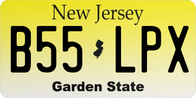 NJ license plate B55LPX