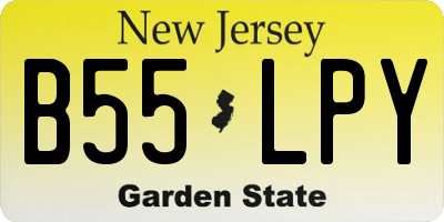 NJ license plate B55LPY