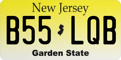 NJ license plate B55LQB