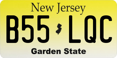 NJ license plate B55LQC