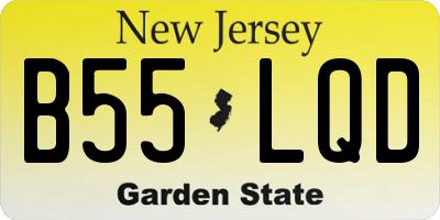 NJ license plate B55LQD