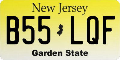 NJ license plate B55LQF