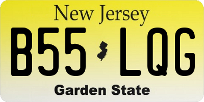NJ license plate B55LQG