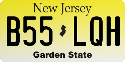 NJ license plate B55LQH