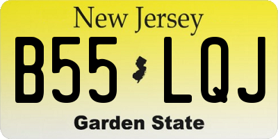 NJ license plate B55LQJ