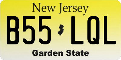 NJ license plate B55LQL