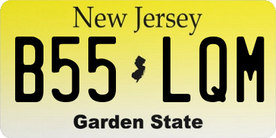 NJ license plate B55LQM