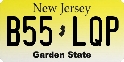 NJ license plate B55LQP