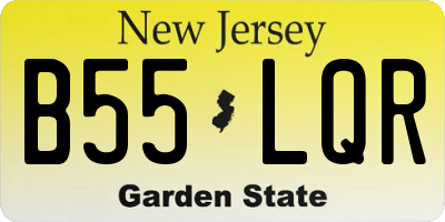 NJ license plate B55LQR