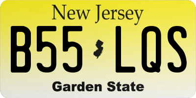 NJ license plate B55LQS