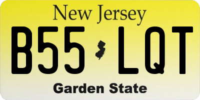 NJ license plate B55LQT