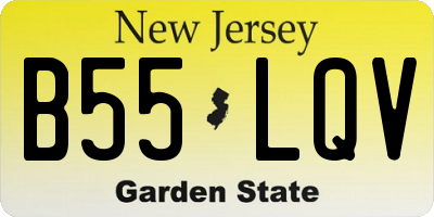 NJ license plate B55LQV
